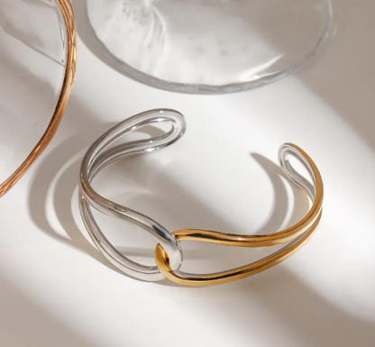 Noria Two Tone Gold Bangle