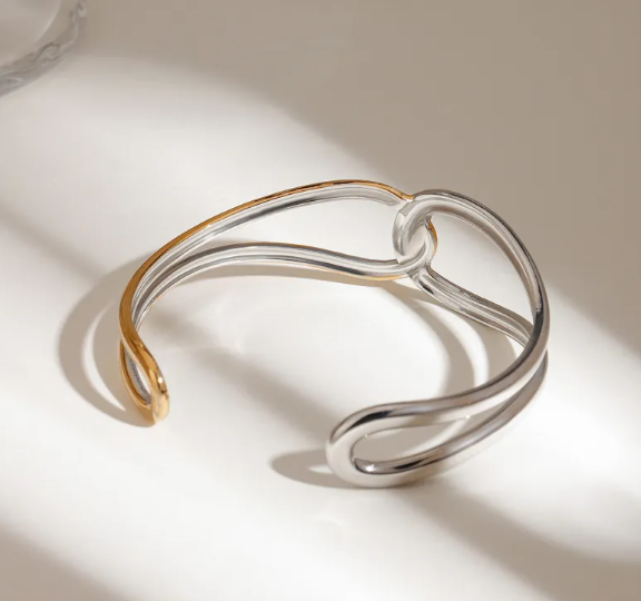 Noria Two Tone Gold Bangle