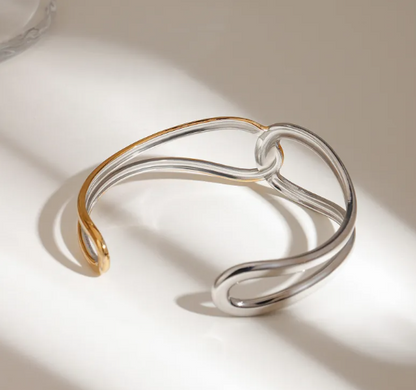 Noria Two Tone Gold Bangle