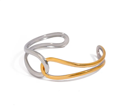 Noria Two Tone Gold Bangle