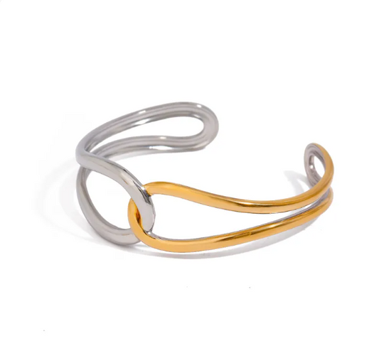 Noria Two Tone Gold Bangle